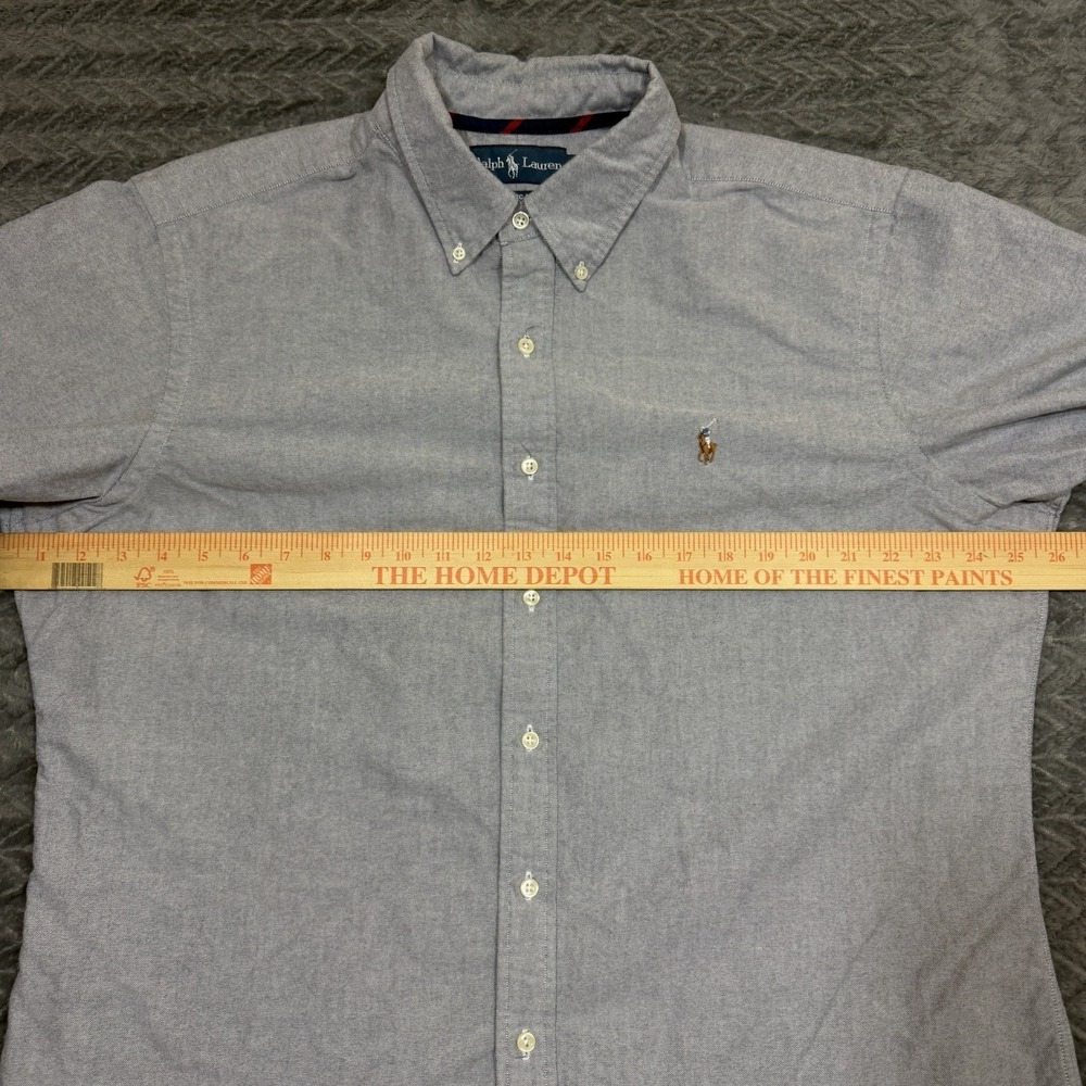 Vtg Polo Ralph Lauren Chambray Shirt Mens XL Blue Classic Fit Pony Collegiate - Picture 9 of 15